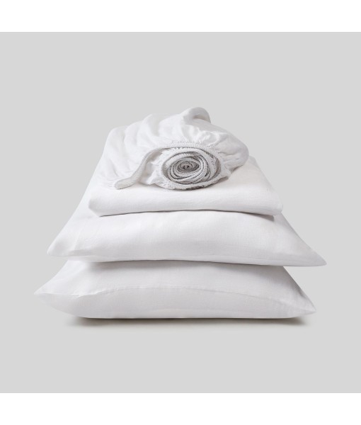 100% Organic Linen 4-Piece Sheet Set- Stonewashed Finish