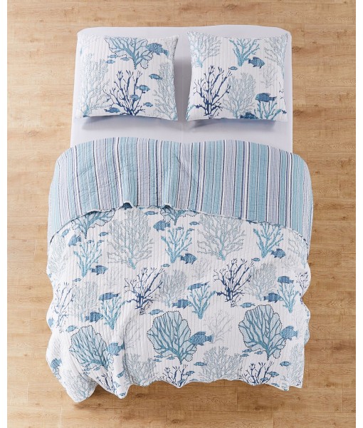 Lacey Sea 2-Pc. Quilt Set  Twin