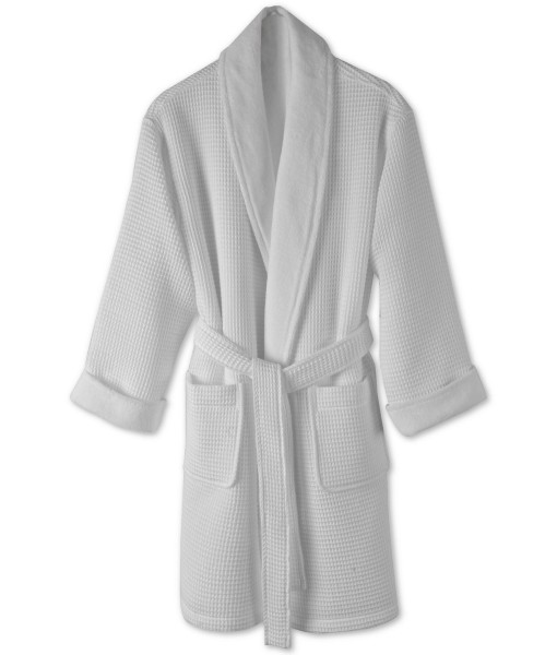 Cotton Boxed Waffle Textured Bath Robe