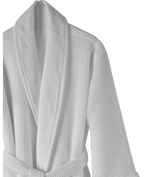 Cotton Boxed Waffle Textured Bath Robe