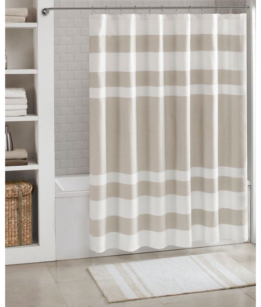 CLOSEOUT! Spa Waffle 3M-Scotchgard™ Shower Curtain  108